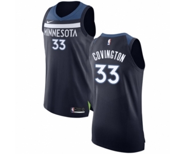 Men's Nike Minnesota Timberwolves #33 Robert Covington Authentic Navy Blue NBA Jersey - Icon Edition