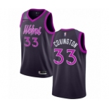 Men's Nike Minnesota Timberwolves #33 Robert Covington Authentic Purple NBA Jersey - City Edition