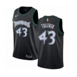 Men's Nike Minnesota Timberwolves #43 Anthony Tolliver Authentic Black Hardwood Classics Jersey