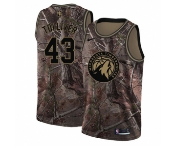 Men's Nike Minnesota Timberwolves #43 Anthony Tolliver Swingman Camo Realtree Collection NBA Jersey