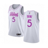 Men's Nike Minnesota Timberwolves #5 Gorgui Dieng White Swingman Jersey - Earned Edition