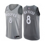 Men's Nike Minnesota Timberwolves #8 Jerryd Bayless Swingman Gray NBA Jersey - City Edition