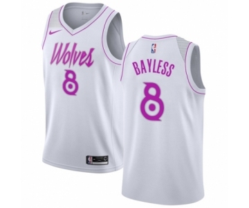 Men's Nike Minnesota Timberwolves #8 Jerryd Bayless White Swingman Jersey - Earned Edition