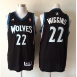 nba jerseys minnesota timberwolves #22 wiggins black