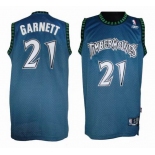 nba minnesota timberwolves #21 garnett blue