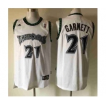 nba minnesota timberwolves #21 garnett white[revolution 30 swingman]