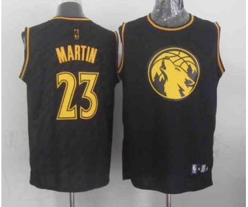 nba minnesota timberwolves #23 martin black[gold lettering fashion]