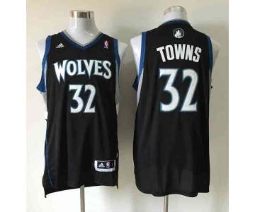 nba minnesota timberwolves #32 towns black[revolution 30 swingman]