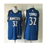 nba minnesota timberwolves #32 towns blue[revolution 30 swingman]