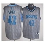 nba minnesota timberwolves #42 love grey[ limited static fashion swingman]