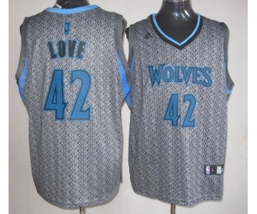 nba minnesota timberwolves #42 love grey[ limited static fashion swingman]