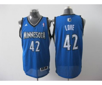 nba minnesota timberwolves #42 love lt.blue[2011 swingman revolution 30]