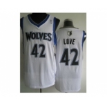 nba minnesota timberwolves #42 love white[revolution 30]