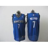 nba minnesota timberwolves #7 williams lt.blue[2011 swingman revolution 30]