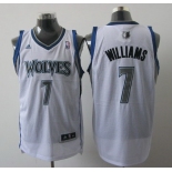 nba minnesota timberwolves #7 williams white[2011 swingman revolution 30]