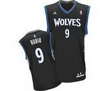 nba minnesota timberwolves #9 rubio black[2011 swingman revolution 30]