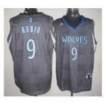 nba minnesota timberwolves #9 rubio blackgrey[2012]