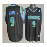 nba minnesota timberwolves #9 rubio black[limited revolution 30 swingman]