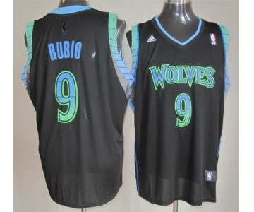 nba minnesota timberwolves #9 rubio black[limited revolution 30 swingman]