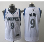 nba minnesota timberwolves #9 rubio white[2011 swingman revolution 30]