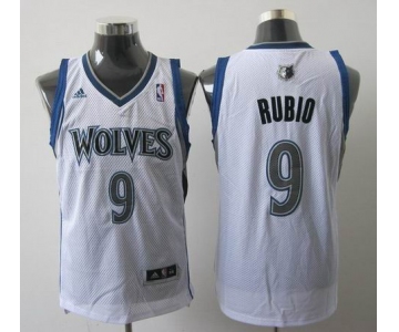 nba minnesota timberwolves #9 rubio white[2011 swingman revolution 30]