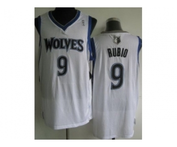 nba minnesota timberwolves #9 rubio white[revolution 30]