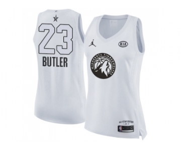 Women Nike Minnesota Timberwolves #23 Jimmy Butler White NBA Jordan Swingman 2018 All-Star Game Jersey