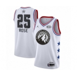 Women's Minnesota Timberwolves #25 Derrick Rose Swingman White 2019 All-Star Game Basketball Jersey