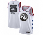 Women's Minnesota Timberwolves #25 Derrick Rose Swingman White 2019 All-Star Game Basketball Jersey