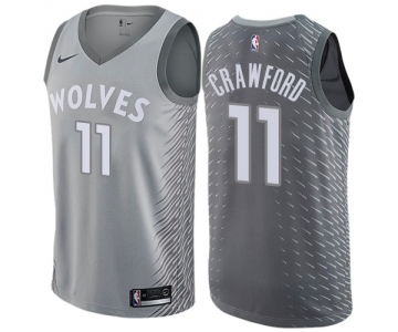 Women's Nike Minnesota Timberwolves #11 Jamal Crawford Swingman Gray NBA Jersey - City Edition