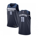 Women's Nike Minnesota Timberwolves #11 Jamal Crawford Swingman Navy Blue Road NBA Jersey - Icon Edition