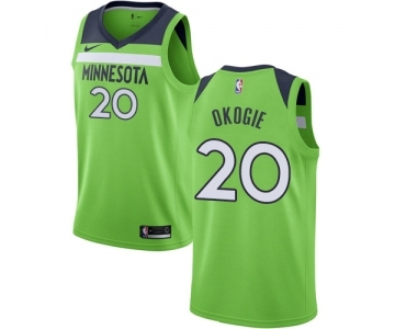 Women's Nike Minnesota Timberwolves #20 Josh Okogie Swingman Green NBA Jersey Statement Edition