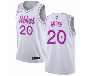 Women's Nike Minnesota Timberwolves #20 Josh Okogie White Swingman Jersey - Earned Edition