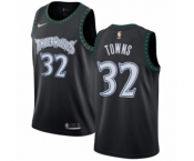 Women's Nike Minnesota Timberwolves #32 Karl-Anthony Towns Swingman Black Hardwood Classics Jersey