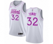 Women's Nike Minnesota Timberwolves #32 Karl-Anthony Towns White Swingman Jersey - Earned Edition