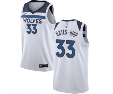 Women's Nike Minnesota Timberwolves #33 Keita Bates-Diop Swingman White NBA Jersey - Association Edition