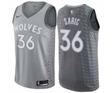 Women's Nike Minnesota Timberwolves #36 Dario Saric Swingman Gray NBA Jersey - City Edition