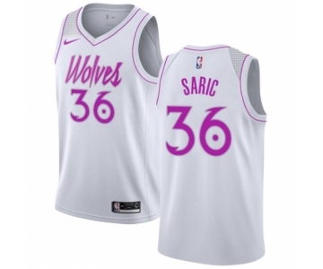 Women's Nike Minnesota Timberwolves #36 Dario Saric White Swingman Jersey - Earned Edition