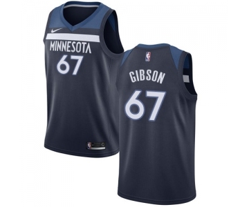 Women's Nike Minnesota Timberwolves #67 Taj Gibson Swingman Navy Blue Road NBA Jersey - Icon Edition