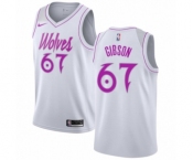 Women's Nike Minnesota Timberwolves #67 Taj Gibson White Swingman Jersey - Earned Edition