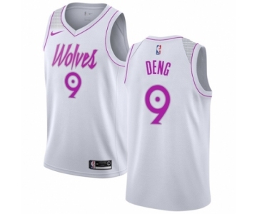 Women's Nike Minnesota Timberwolves #9 Luol Deng White Swingman Jersey - Earned Edition