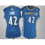 women nba jerseys minnesota timberwolves #42 love blue