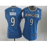 women nba jerseys minnesota timberwolves #9 rubio blue