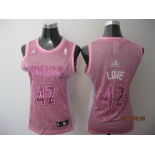 women nba minnesota timberwolves #42 love pink