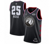 Youth Minnesota Timberwolves #25 Derrick Rose Swingman Black 2019 All-Star Game Basketball Jersey