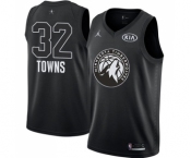 Youth Nike Jordan Minnesota Timberwolves #32 Karl-Anthony Towns Swingman Black 2018 All-Star Game NBA Jersey