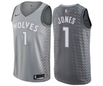 Youth Nike Minnesota Timberwolves #1 Tyus Jones Swingman Gray NBA Jersey - City Edition