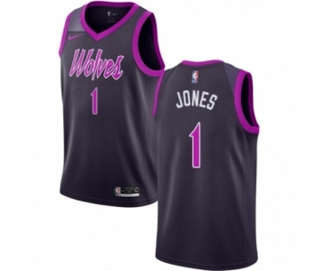 Youth Nike Minnesota Timberwolves #1 Tyus Jones Swingman Purple NBA Jersey - City Edition