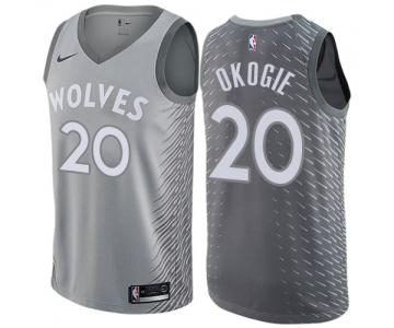 Youth Nike Minnesota Timberwolves #20 Josh Okogie Swingman Gray NBA Jersey - City Edition