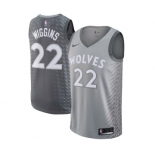 Youth Nike Minnesota Timberwolves #22 Andrew Wiggins Swingman Gray NBA Jersey - City Edition